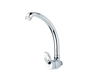 Rasan lever wall-mounted dishwashing faucet, Swan model